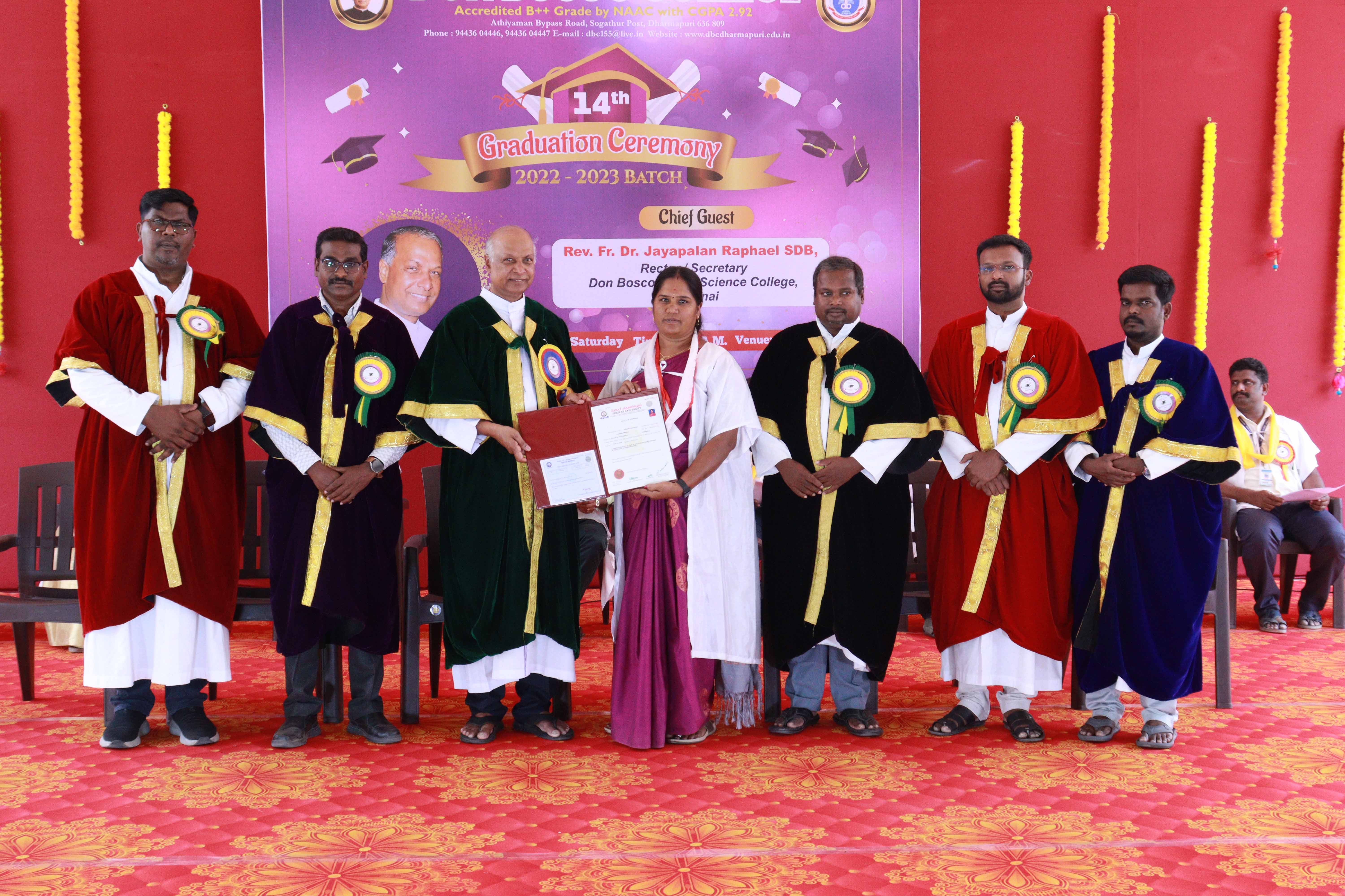 14th Graduation Day 2026 - Don Bosco College - Dharmapuri